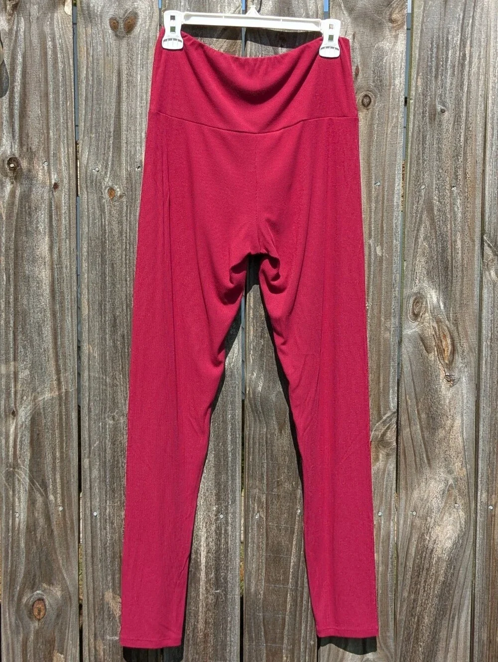 Thirdlove Lounge Ribbed Leggings in Red Large
